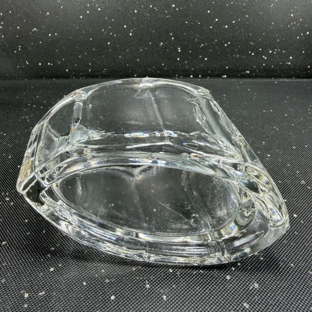 Clamborn Clear Pressed Glass Napkin Holders Spoon Holder Heavy Weighted Base